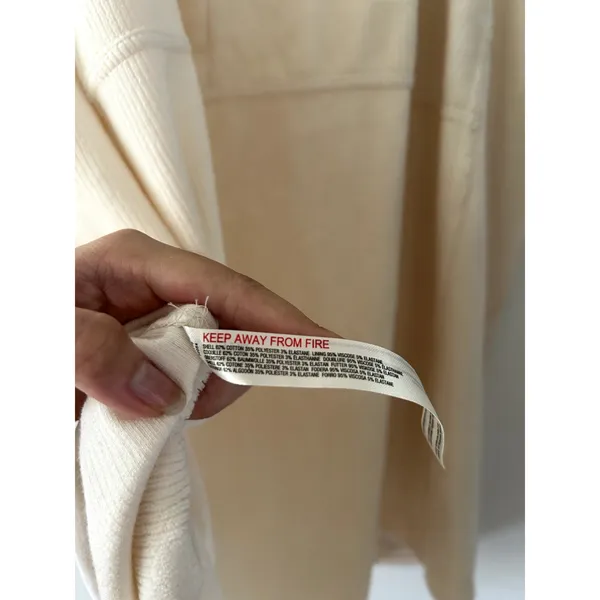 Anthropologie Daily Practice Soft Corded Jockey Mini Overall Dress Ivory XL NWT - Image 7