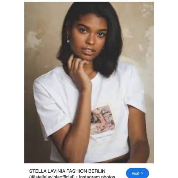 Women's Stella Lavinia White Short Sleeve Tee with Gold Graphic S - Image 2