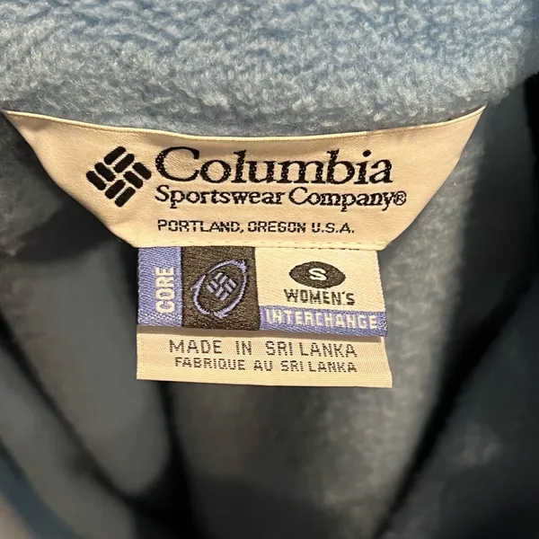 Womens Columbia Core Interchange Waterproof Blue Jacket Size Small - Image 5