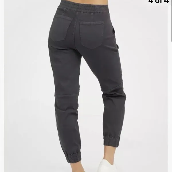 Spanx Stretch Twill Cargo Pull On Ankle Zip Jogger Gray- Size XS - Image 2