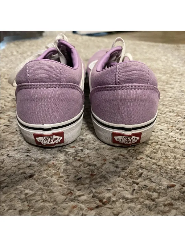 Vans Low Top Lilac Purple Lavender Womens 8.5 Sneakers - Image 2
