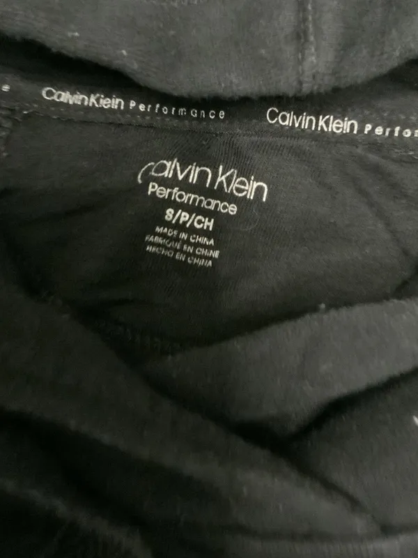 Calvin Klein Women's Performance Hoodie Black Logo Small Sweatshirt Pullover - Image 2