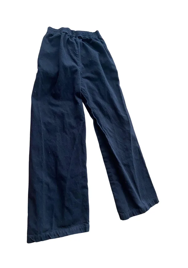 Amazing vintage y2k black cropped wide leg thick cotton pants 🔥 - Image 2