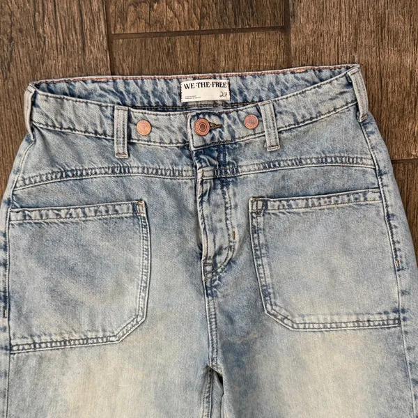 NEW Free People We the Free Palmer Cuffed Baggy Jeans Size 27 - Image 9