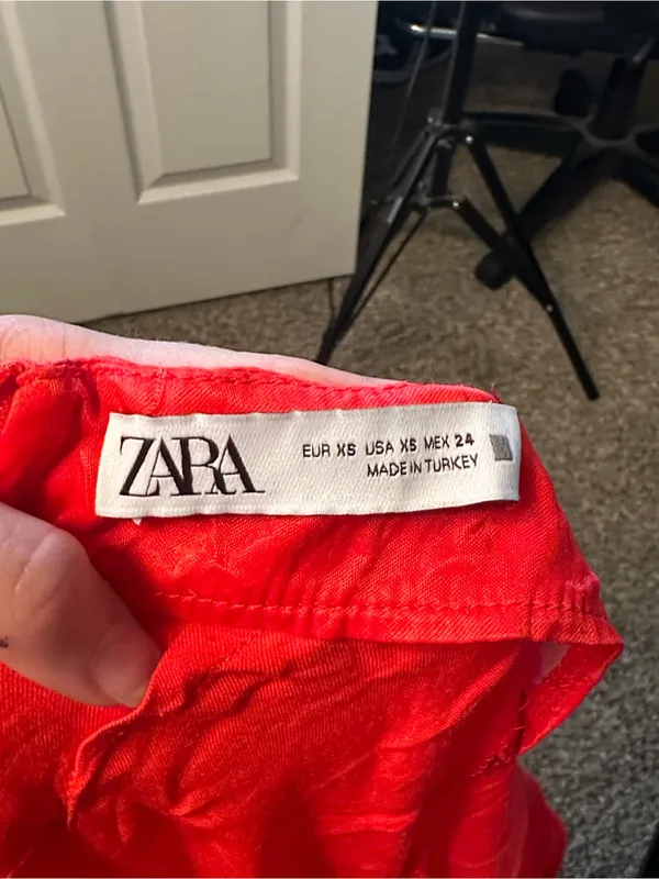 Zara Red Satin Cutout‎ Mini Dress - Image 3