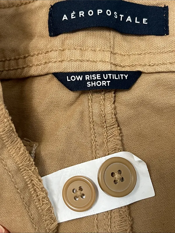 Aeropostale Cargo Low-Rise Twill Shorty Shorts Size 0 - Image 5