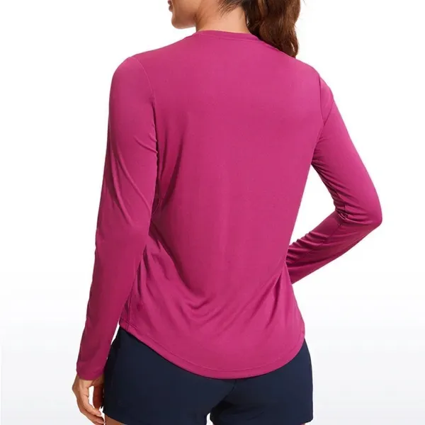 CRZ Yoga Rash Guard long sleeve Ted shirt, Color is Magenta Purple, Small, NWT - Image 4