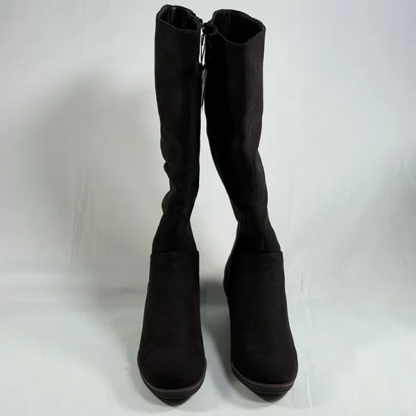Aerosoles‎ Size-7.5M Women's Binocular Shearling Tall Boots Faux Suede Black - Image 7