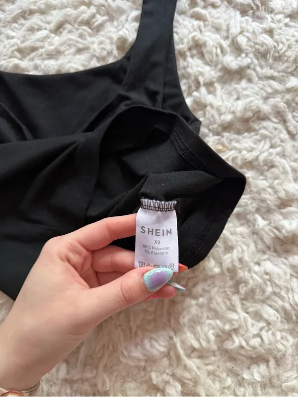 SheIn Black Tank Top with Twist Detail - Image 3