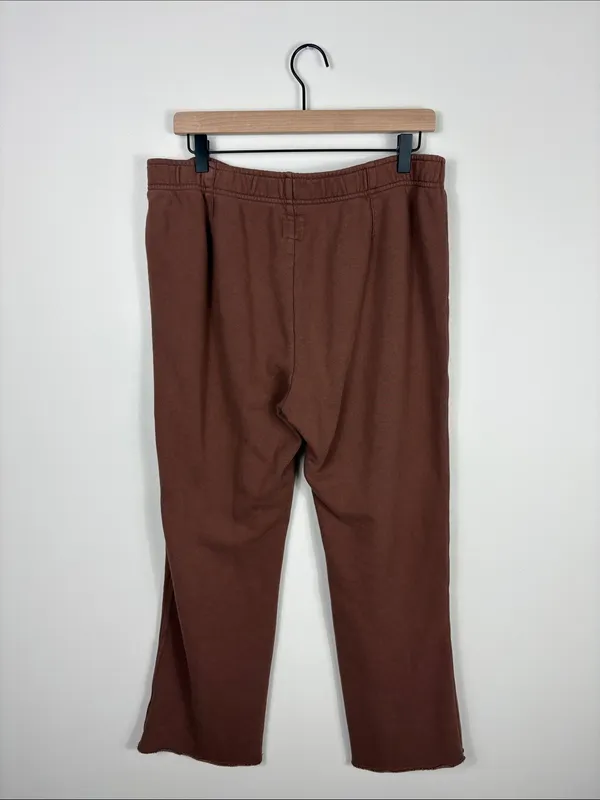 Aerie Straight Leg Sweatpants Brown Women’s Size Large Cotton Terry Relaxed - Image 6