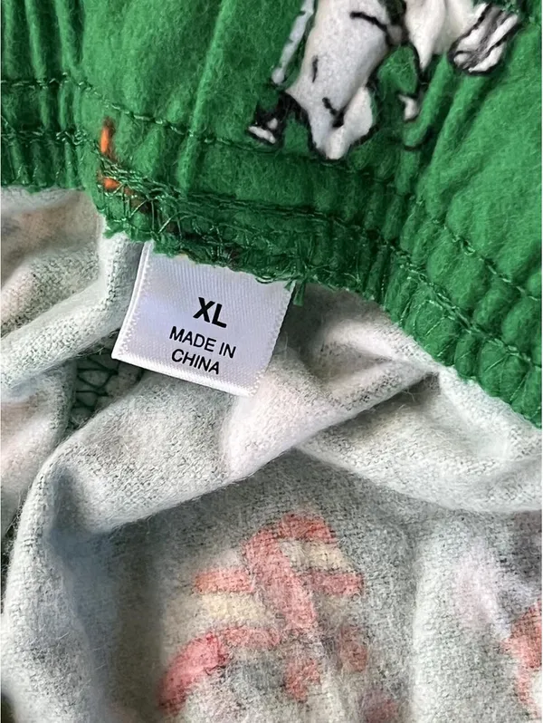 Peanuts Snoopy Christmas Cotton Pajama Set Green size XL 💚 - Image 7