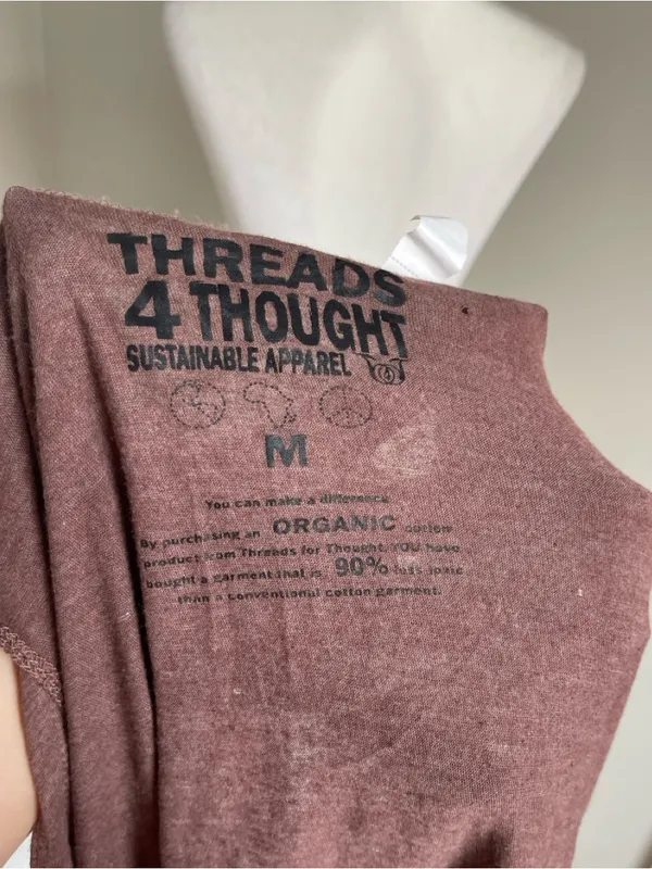 Threads 4 Thought Mauve Brown Tank with Gold Beaded Trim Size M - Image 6