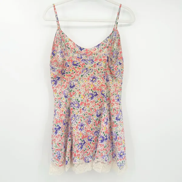 Victorias Secret VS Gold Label VTG Vintage Coquette Lace Floral Slip Dress Large - Image 6