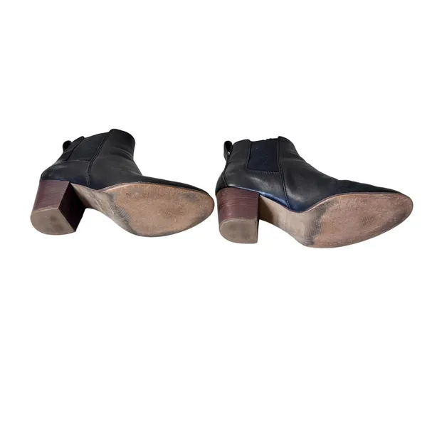 Black Leather Madewell Ankle Boots Booties Women's Size 7 - Image 8