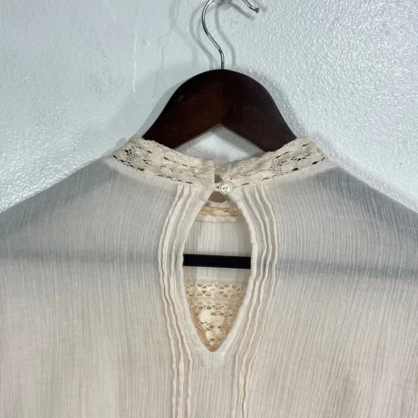 Louise‎ Misha Tara Blouse Blush Pink Cotton Lace Boho Victorian Top French Brand - Image 9