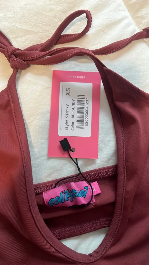 Edikted Burgandy Bodysuit  - Image 3