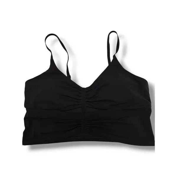 Athleta Black Ruched Cutout Longline Sports Bra M Yoga Pilates Adjustable - Image 7