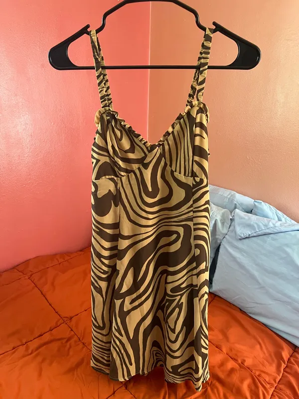 Wild Fable Brown Marble Print Y2K Dress - Image 4
