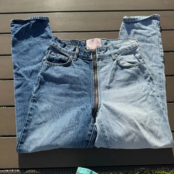 Revice Two-Toned Ying Yang Denim Zipper Jeans - Image 2