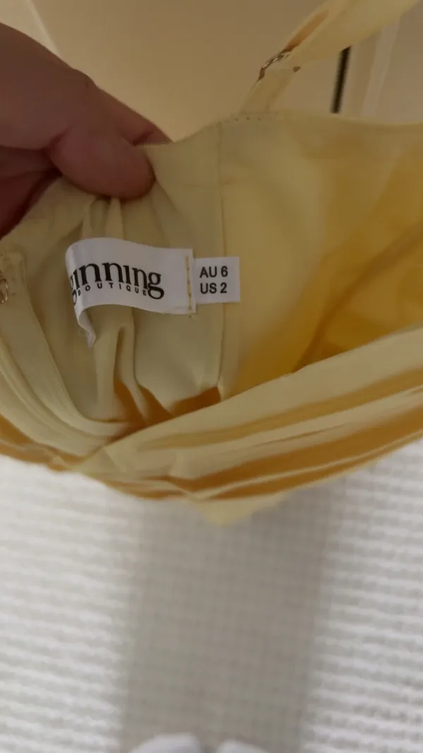 Beginning Boutique Honey Mini Dress Yellow - Image 5