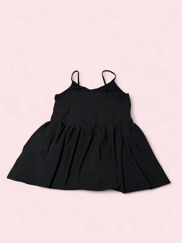 JoyLab Active Wear Black Spaghetti-Strap Mini Dress with hidden shorts - Image 2