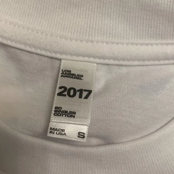 American apparel short sleeve cotton T-shirt classic T-shirt white casual top - Image 2