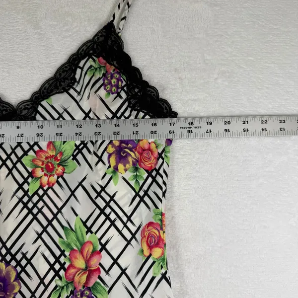 Vintage Victorias‎ Secret Gold Label Floral Lace Trim Slip Dress Womens Small - Image 3