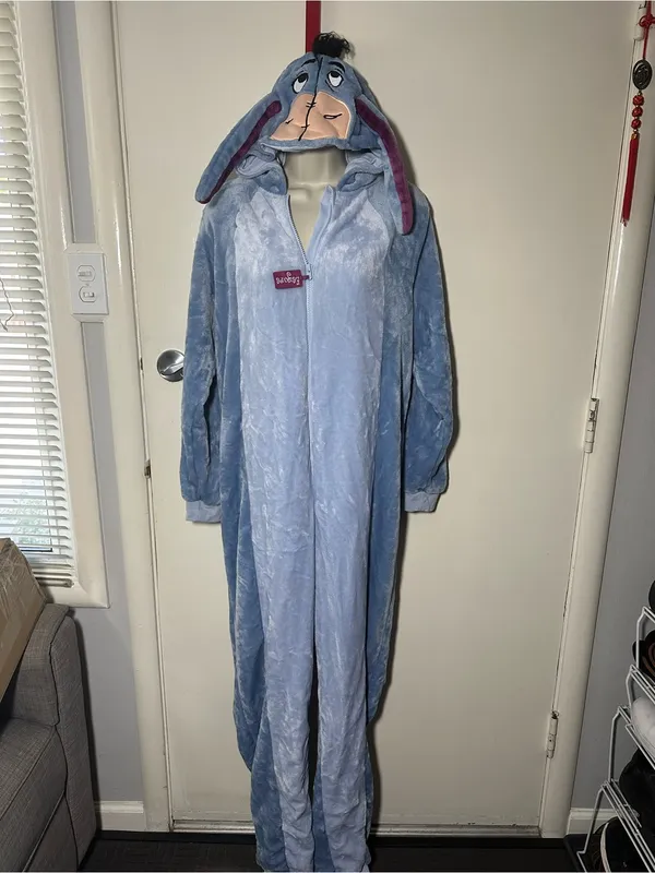 Disney Eeyore Plush Hooded Onesie - Light Blue and Slate Blue - Image 2