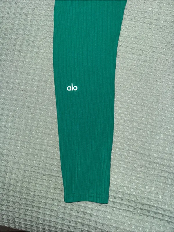 Alo Yoga Ribbed High-Waist 7/8 Blissful Leggings XS - Image 5