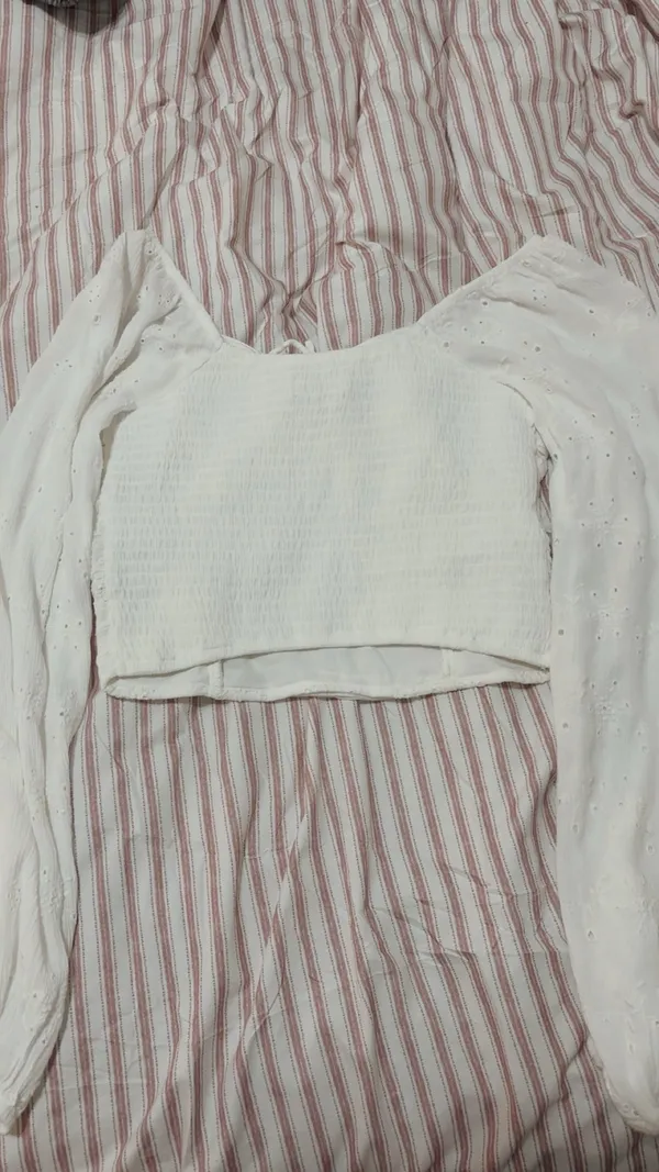 Hollister Long Sleeve Top white - Image 5