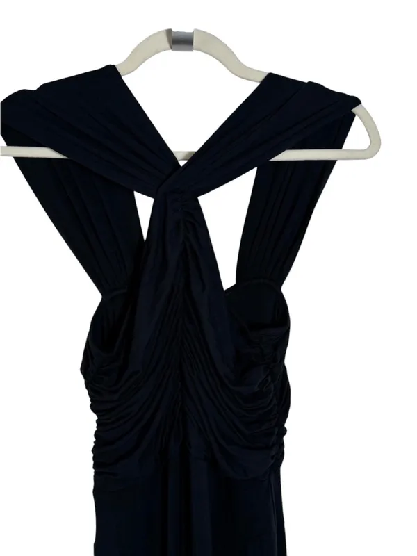 Favorite Daughter Vivien Ruched Black Maxi Dress Formal Cocktail Size Medium - Image 7