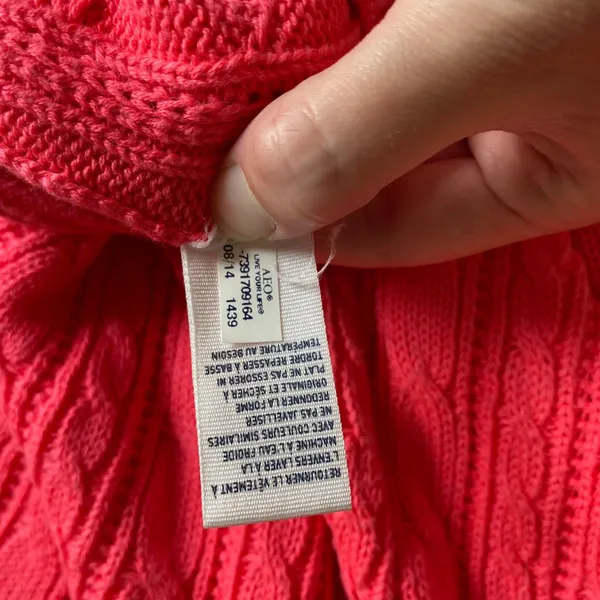 American Eagle Outfitters Pink Cable Knit‎ Sweater Size XS Casual, Fall - Image 7