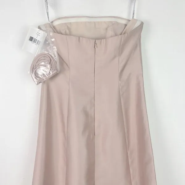 NWT Alfred Sung Strapless Satin A-Line Gown in Cameo Dress D764 Size 4 NEW - Image 8