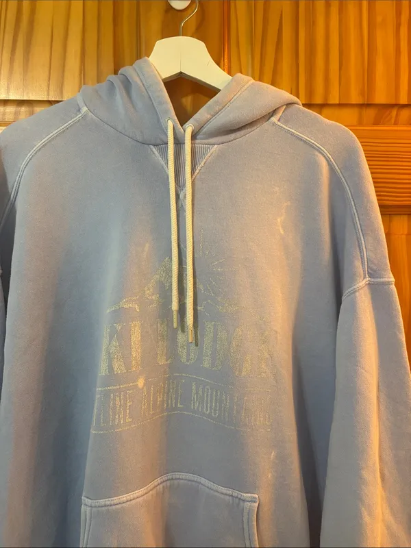 Aerie Offline Size Large Purple/Blue Hooded Sweatshirt - Image 3
