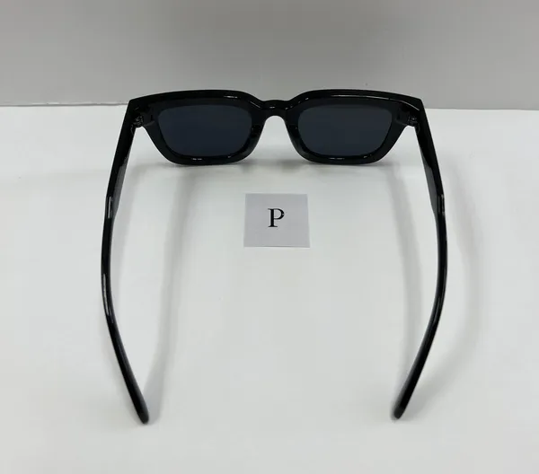 Black Square Sunglasses / Large Black Sunglasses - Image 4