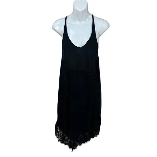 Free People Intimately Easy Livin Slip Black Embroidered Dress size XS - Image 4