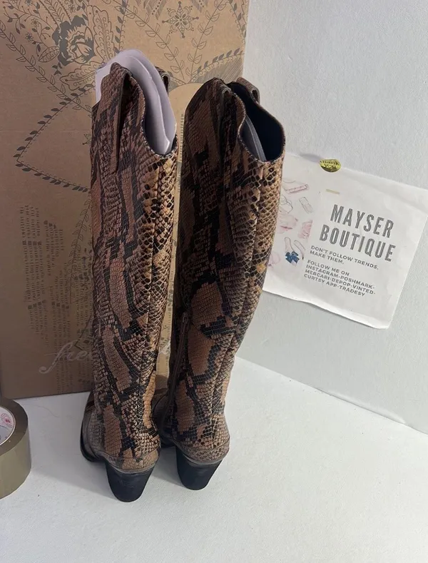 Free People Collection Leni Tall #Western Boot casual #outdoorsy #comfy #winter fall #edgy - Image 4