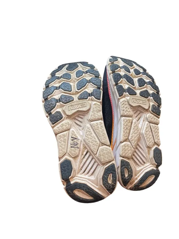 Hoka One Clifton 7 wms blue orange walking running sneakers sz 8.5D SKU 10-351 - Image 5