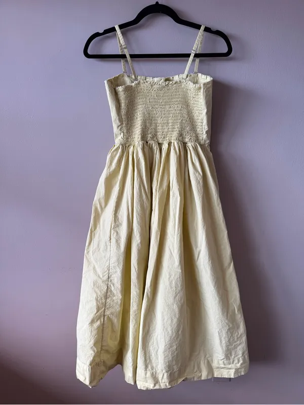 Free People Women’s Lilah Pleated Tube Midi Dress in Soft Limeade Size Small - Image 9