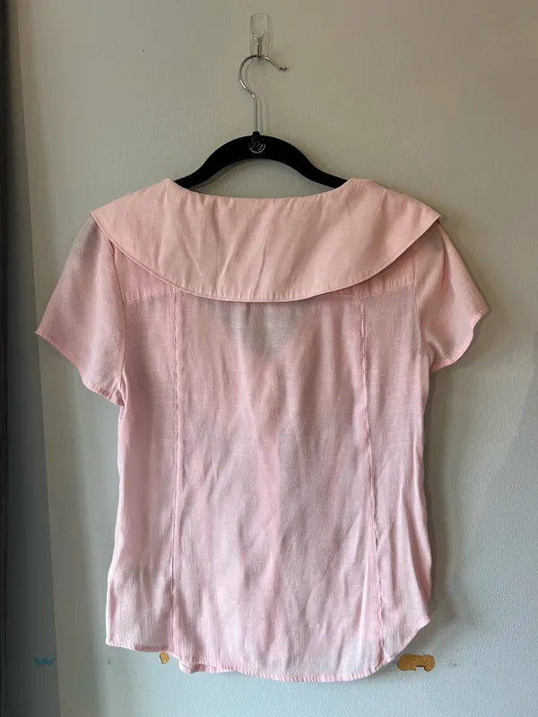 Maeve Anthropologie Blouse Light Pink - Image 2