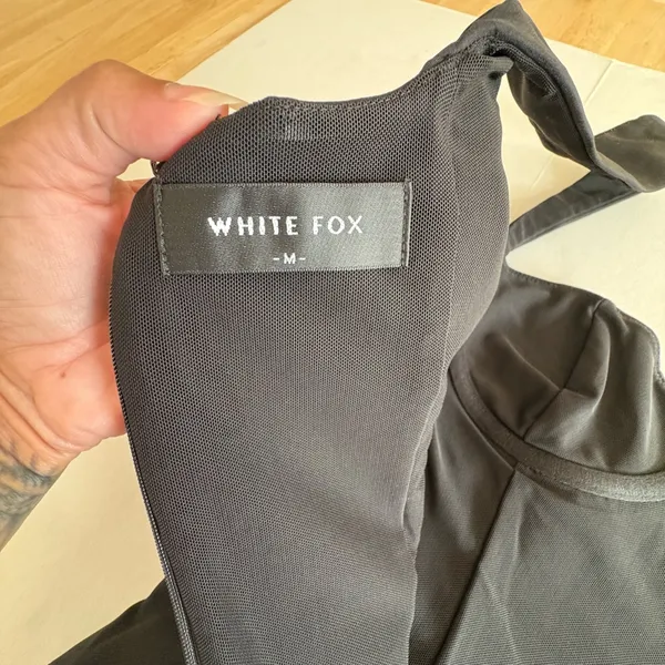 White Fox Black Bustier mini dress black Medium - Image 10