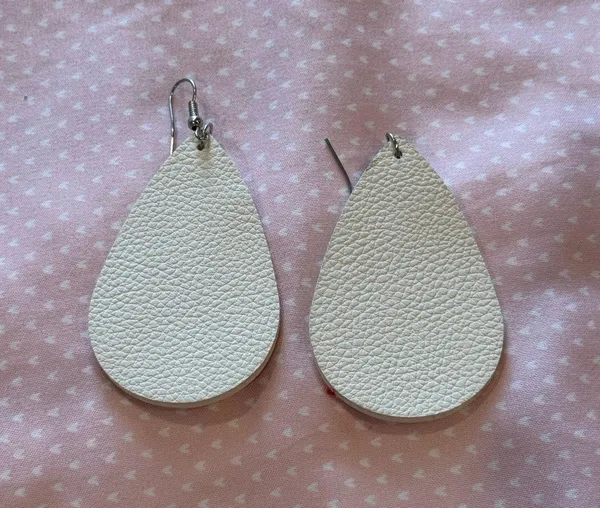 Baseball Earrings White - Image 2