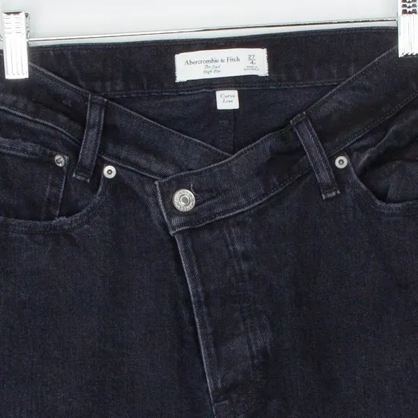 Abercrombie & Fitch Womens Curve Love The Dad Rise Denim Jeans Size 27 V Waist‎ - Image 3