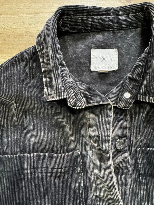 Fall Corduroy Button Up Shacket - Image 2