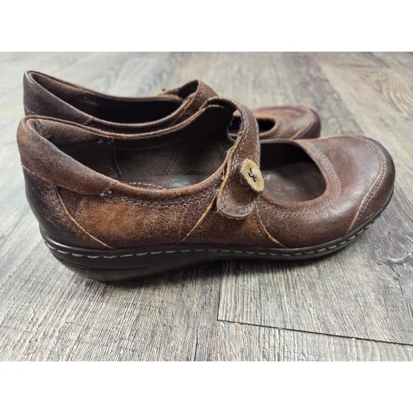 Montana Artisan Crafted Mary Jane's Brown Leather Low Heel 6.5M Shoes - Image 6