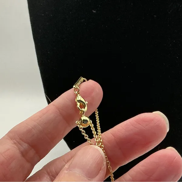 NWT Kendra Scott Turquoise Cross Necklace Gold Tone New On Card - Image 4