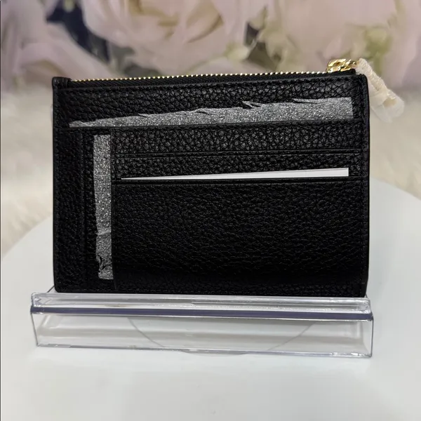 Kate Spade Black Card Wallet with Gold Accent - Image 2