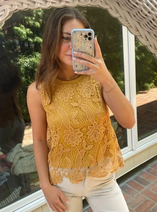 San souci mustard blouse - Image 4