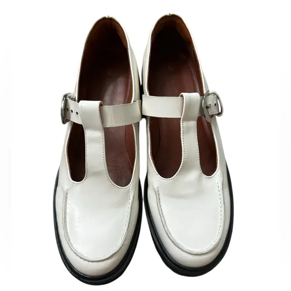 Reformation Abalonia Patent Leather Mary Jane Loafer Platform Retro Preppy - Image 4