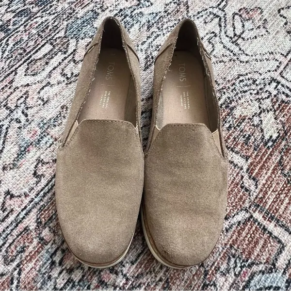 TOMS Desert Tan Suede Women's Palma Wrap Slip-Ons 10014282 size 8 - Image 3